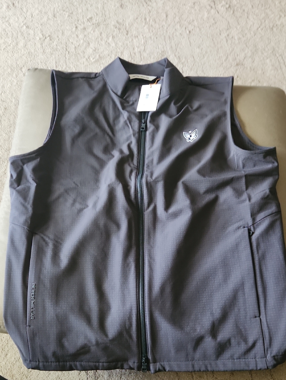 Peter Millar Men's Charcoal Zip-Front Performance Vest